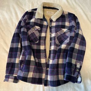 Flannel Sherpa Jacket size Large